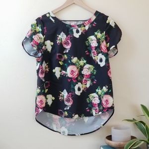 Merona floral blouse (M)